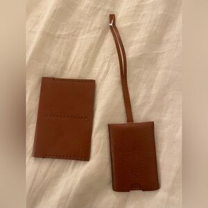 Madewell Passport holder and luggage tag set new
